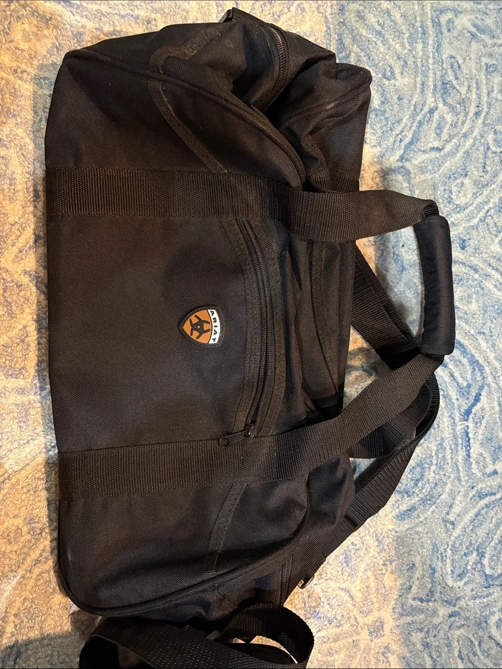 Ariat Black Men's Duffel Bag with Front Zip Pocket